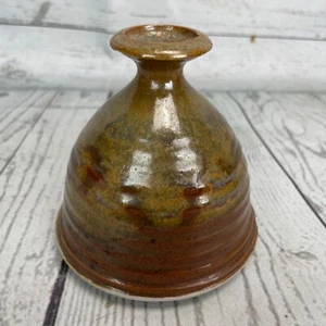 Hand Thrown Art Pottery Bud Vase Signed Jug Bottle Stoneware Ceramic Studio - Picture 1 of 9
