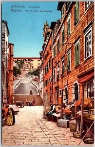Dubrovnij Na Jezueta Raguse Vers La Place Des Jesuites Croatia Postcard - Picture 1 of 2