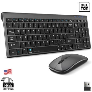Delton N36 Combo Tastiera Wireless Slim e Mouse Ottico, Bianco - Foto 1 di 9