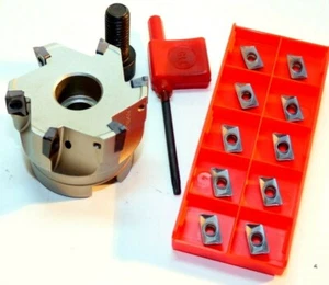 10x APKT 11T308-PM NH3030 + 90° Eckfräser D= 50-Z= 6-22  mit IK für Stahl/ Niro  - Picture 1 of 3