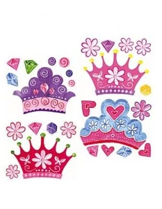 Princess Dreams Crowns Vinyl Peel & Stick Wallies 13642 - Bild 1 von 2