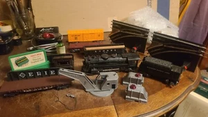 Vintage MARX Mar lines 666 train engine cars lot flyer transformer track pics - Picture 1 of 13