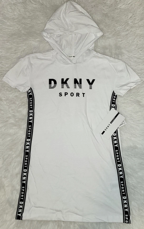 DKNY SPORT GIRL'S HOODIE DRESS. SZ SMALL (7) - Image 1 of 1