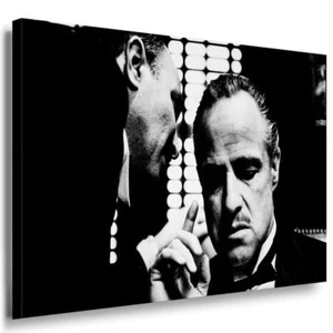 Leinwandbild Godfather Der Pate LaraArt Bilder Kunstdruck Wandbild Top XXL - Bild 1 von 5