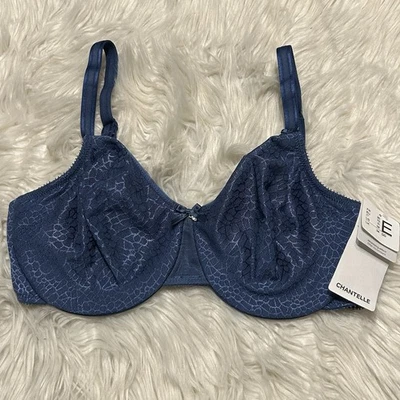Chantelle 34DD Bra Blue C Magnifique Minimizer Underwire 1891 NEW $84 - Image 1 of 4