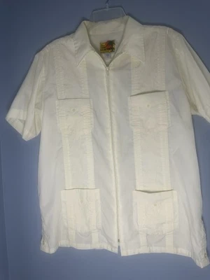 Camisa Haband Guayabera Para Hombre Mediana Calce Relajado Cubana De Colección Años 90 Foto 1 de 4