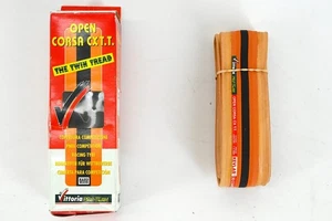 NOS Vittoria Pro-Team Open Corsa CX TT 700C X 23mm Orange/Black Foldable Clin... - Picture 1 of 1
