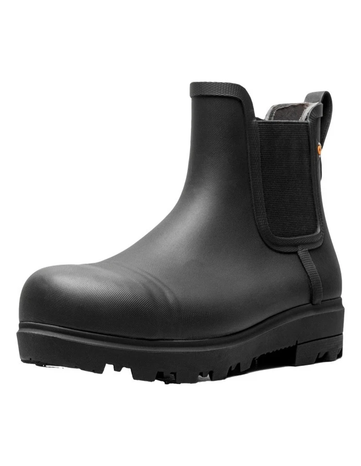 Bogs Womens Laurel Chelsea Black Safety Work 78923CT Comp Toe Sz 7 GUC Box