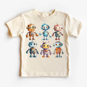 Cute Retro Robot Shirt - Kids Robot Shirt - Picture 1 of 8