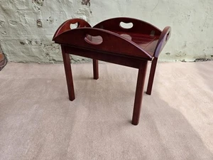 Modern Mahogany Butlers Tray Table Used - Picture 1 of 14