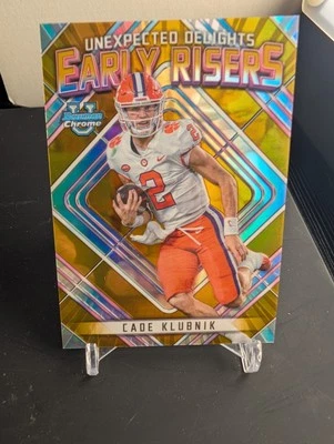 Cade Klubnik Gold /50 Early Risers 2023 Bowman Chrome U University - Image 1 of 2