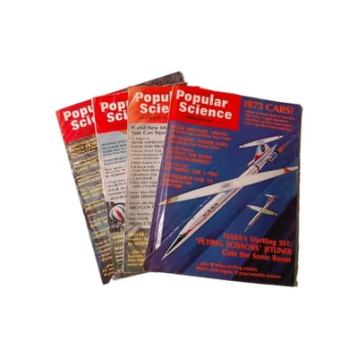 Lot of 4 Vintage Popular Science Magazines 1970-1972 - Image 1 of 4