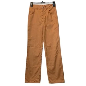 Vintage Wrangler 1970s Carpenter Pants Kids 14 Orange Cotton Blend Straight Leg - Picture 1 of 16