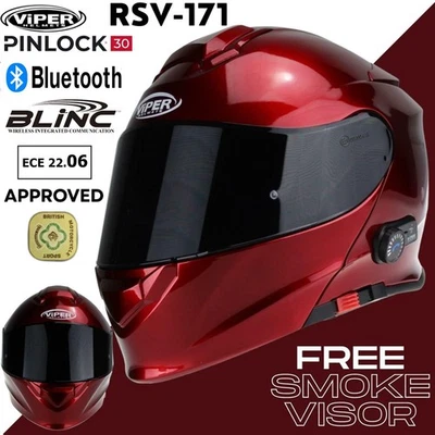 ViPER RS-V171 Klapphelm mit Bluetooth Motorradhelm ECE 22.06 ACU Gold Sonnenblen - Bild 1 von 4