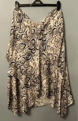 M&S Collection Animal Print Skirt Size 16 Faux Wrap - Image 1 of 4