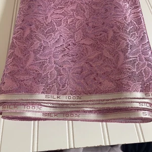 SILK Lavender/Pink, FABRIC 7 Yards x 22 Inches Wide or 252 Inches x 22 Wide - Picture 1 of 9