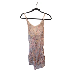 Slip donna pastello retrò floreale coquette maglia vedere attraverso camicia taglia S - Foto 1 di 8