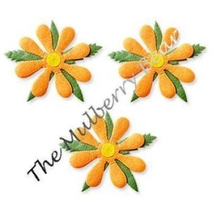 5 flowers flower daisy Peach soft orange salmon Handmade mulberry paper Cards - Bild 1 von 1