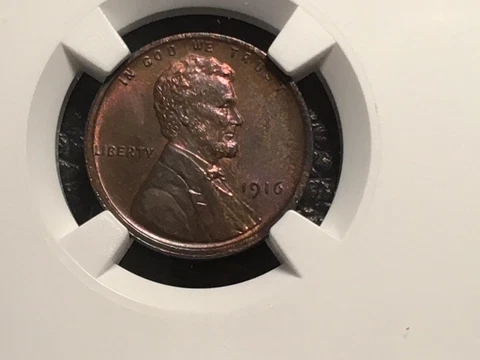 1916 lincoln cent NGC Unc Details Artificial Color????? Cover