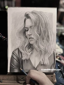 Mandy Moore Graphite Pencil Drawing 9” x 12” Art This is Us Walk to Remember - Picture 1 of 2