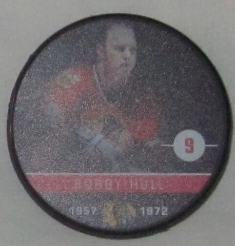 Bobby Hull Chicago Black Hawks NHL Alumni Photo Hockey Puck Cover