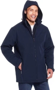 Weatherproof Men's Ultra Tech Men's Jacket Removable Hood NAVY, L - Picture 1 of 6