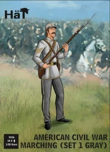 HAT 1/32 - set 9336 - AMERICAN CIVIL WAR - set 1 in grey color - Confederates - Imagen 1 de 1