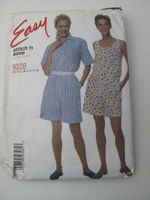 McCall's Stitch 'n Save Pattern 9328 Misses Shirt Top Shorts Plus Size 8- 14 (B) - Image 1 of 4