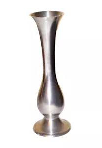 Vaso bocciolo in peltro Royal Crownson fuso a mano vintage alto 6 3/4" - Foto 1 di 6
