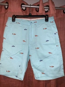 NWT J Crew Crewcuts Boys SHARK Print Shorts Sz 16 31” Adj Waist Summer Beach - Picture 1 of 9