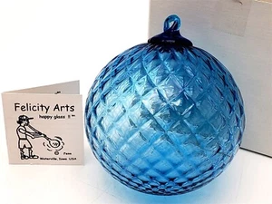 Felicity Arts Happy Glass Studio riendship Ball Blown Glass Ornament - Picture 1 of 10
