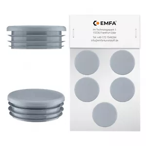 Plastic Round Tube Cap Terminal Hoods Round Caps IN VARIOUS SIZES - Picture 1 of 33