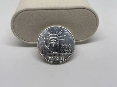 Monedas de plata 1986 Francia 100 francos Estatua de la Libertad República Francesa Foto 1 de 4