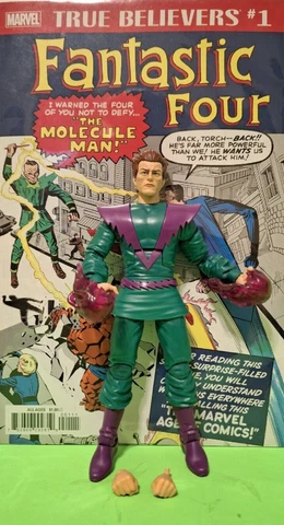 Marvel Legends MOLECULE MAN- PUFF ADLER BAF + COMIC TB FANTASTIC FOUR # 20 REP* Cover