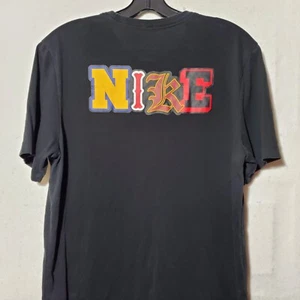 Nike Shirt Mens Medium Short Sleeve Tshirt Black Tee Graphic Crewneck  - Picture 1 of 10