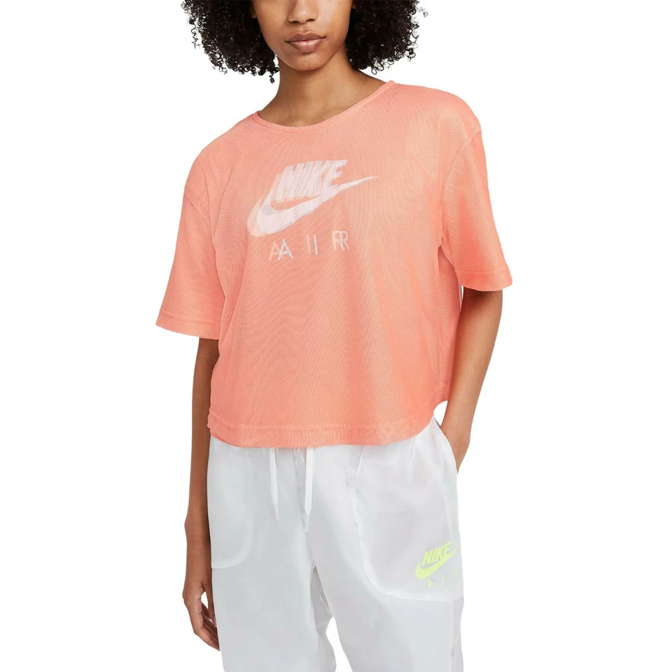 Nike Air Mesh Short Sleeve Top Wmns Size Large CZ8624-693