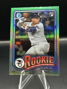 2024 Bowman Chrome Rookie of the Year Favorite Everson Pereira RC #ROY-15 Yankee - Picture 1 of 2