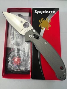 Spyderco Manix 2 - CPM S110V Steel - AWT Sniper Grey Anodize Scales - Brand New - Picture 1 of 11