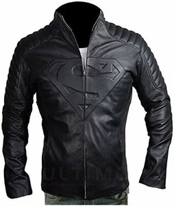 Leather Jacket Men's Motorcycle Black Slim fit Biker Genuine lambskin Jacket - Picture 1 of 4