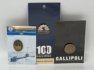 GALLIPOLI COLLECTORS PINS BADGES X 3 - Picture 1 of 6