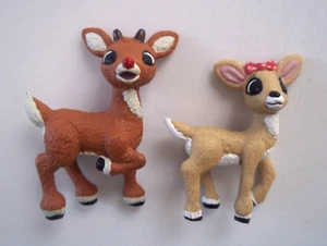 CLARICE & RUDOLPH REINDEER Plastic PVC Figure Island Misfit Toys PLAYING MANTIS - Picture 1 of 13