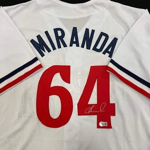 Jose Miranda Autographed White Pro-Style Jersey Minnesota Twins Beckett Signed - Picture 1 of 3