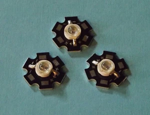 3 x 5W 940nm IR POWER  LED on HEATSINK Kühlkörper Emitter Infrarot Infrared 5mm - Bild 1 von 3
