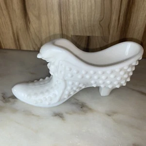 Vintage Hobnail Milchglas Schuh 5,5” x 3” - Bild 1 von 6