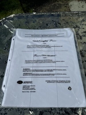 Creative Memories Sticker Protectors 6 Storage Pages for Binder Great Lengths - Image 1 of 2