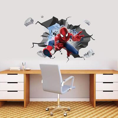 SPIDERMAN Decal 3D Smashed Wall Sticker Decor...