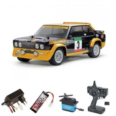 Tamiya Fiat 131 Abarth Olio Fiat MF-01X 4WD Rallye 1:10 Bausatz #300058723SET