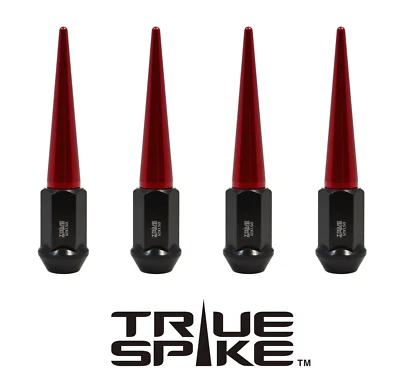 20 tuercas de púas extendidas de acero True Spike de 1/2" rojas para Dodge Jeep Plymouth Foto 1 de 3