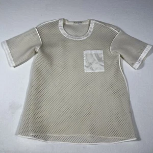 Acne Studios Avre Mesh Top Polyester Tee Shirt Women's Size 36 US S Uk 8. - Picture 1 of 4