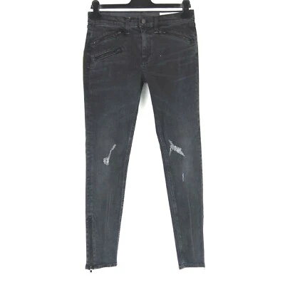 Jeans Schwarz RAG BONE Jean Damen Jeanshose W30 Super Skinny Zipper Np 279 Neu - Bild 1 von 4